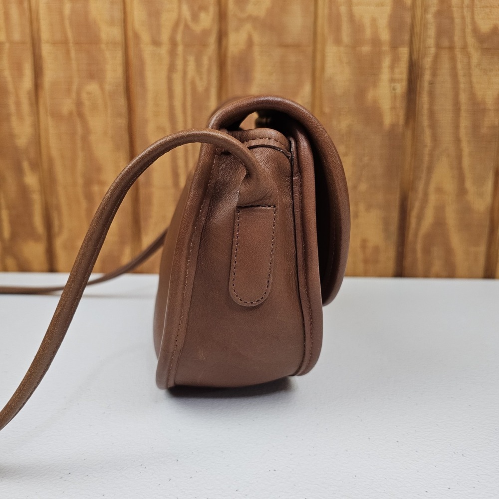 Vintage 90s Coach Women's Casey 9923 Brown Leather Crossbody Bag USA Made - Picture 6 of 14